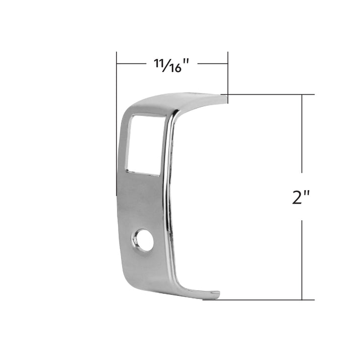 Chrome Rocker Switch Cover For Peterbilt 579 (2013-2019) &amp; 567 (2014-2018) - 2 Openings (Card of 3)
