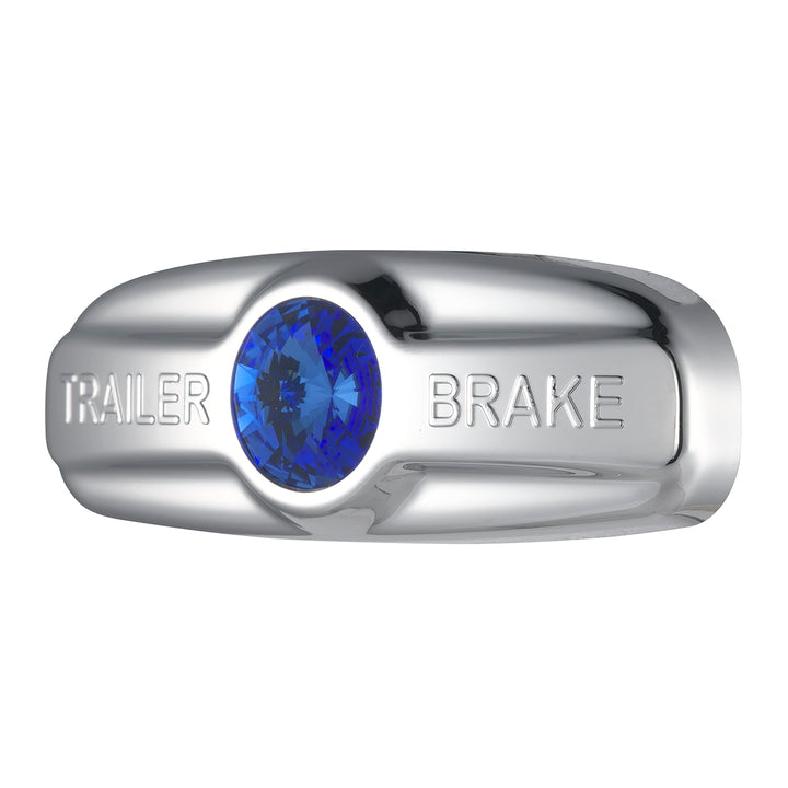 Trailer Brake Cover W/Crystal For Freightliner Century (1996-2011), Columbia (2001-2017) - Blue Crystal