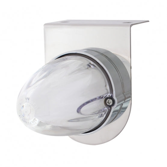 Stainless Steel Bracket With 9 LED Dual Function Watermelon GloLight - Amber LED/Clear Lens