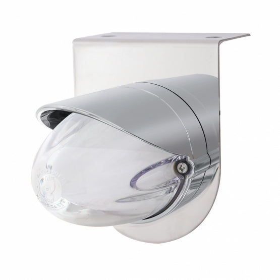 Stainless Steel Bracket With 9 LED Dual Function GloLight Watermelon Grakon 1000 Light &amp; Visor - Amber LED/ Clear Lens