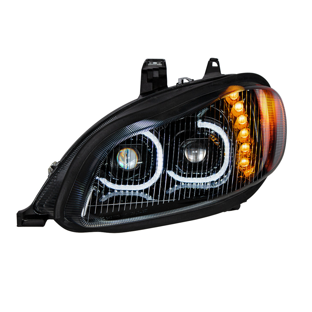 Black LED Projection Headlight Assembly For 2003-2024 Freightliner M2 - Driver