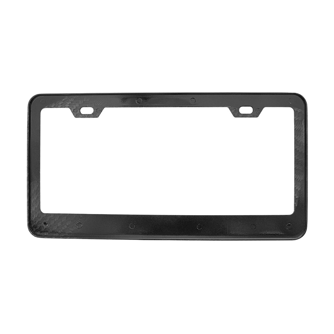 Carbon Fiber Style Wide Bottom License Plate Frame