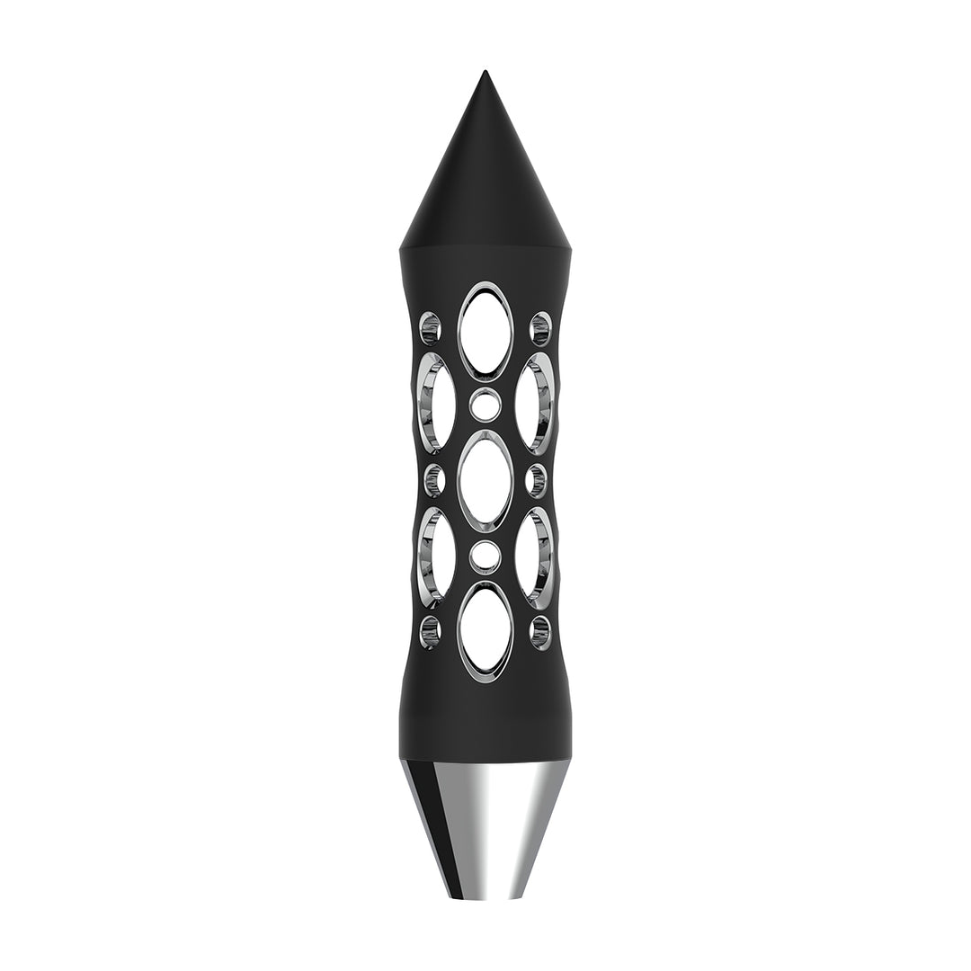 Daytona Style Spike Grip Handle With Beer Tap Adapter - Black