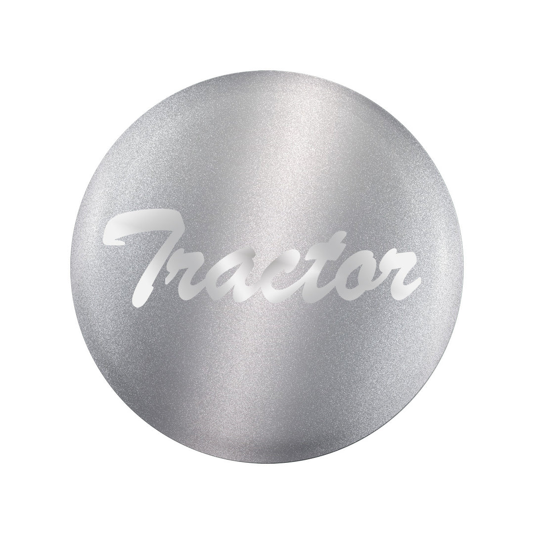 "Tractor" Chrome Aluminum Screw-On Air Valve Knob With Multi Color Glossy Sticker