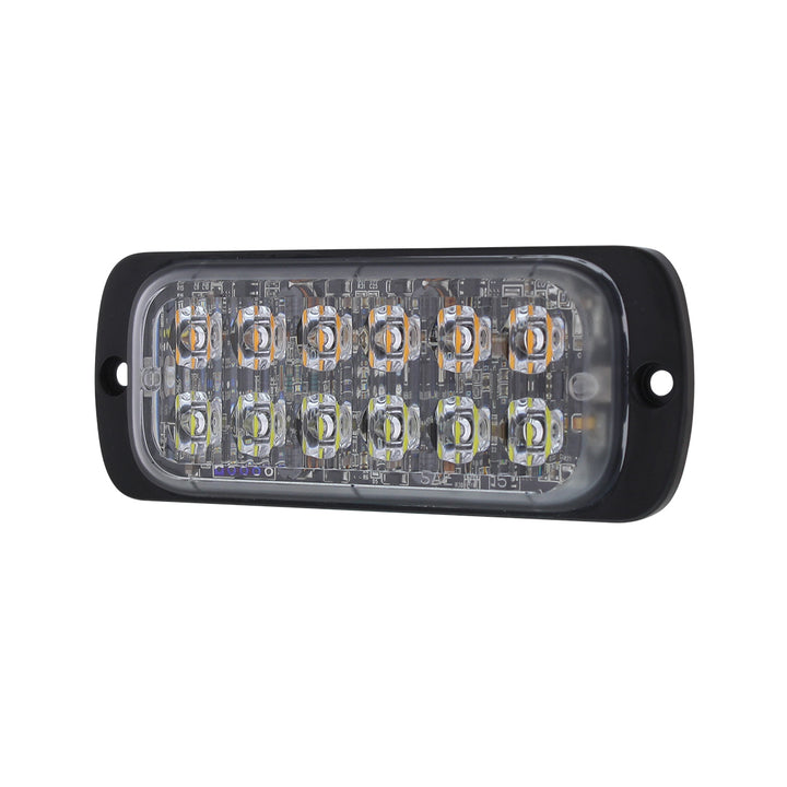 12 High Power LED Super Thin Warning Light - Amber LED &amp; White LED (Bulk)
