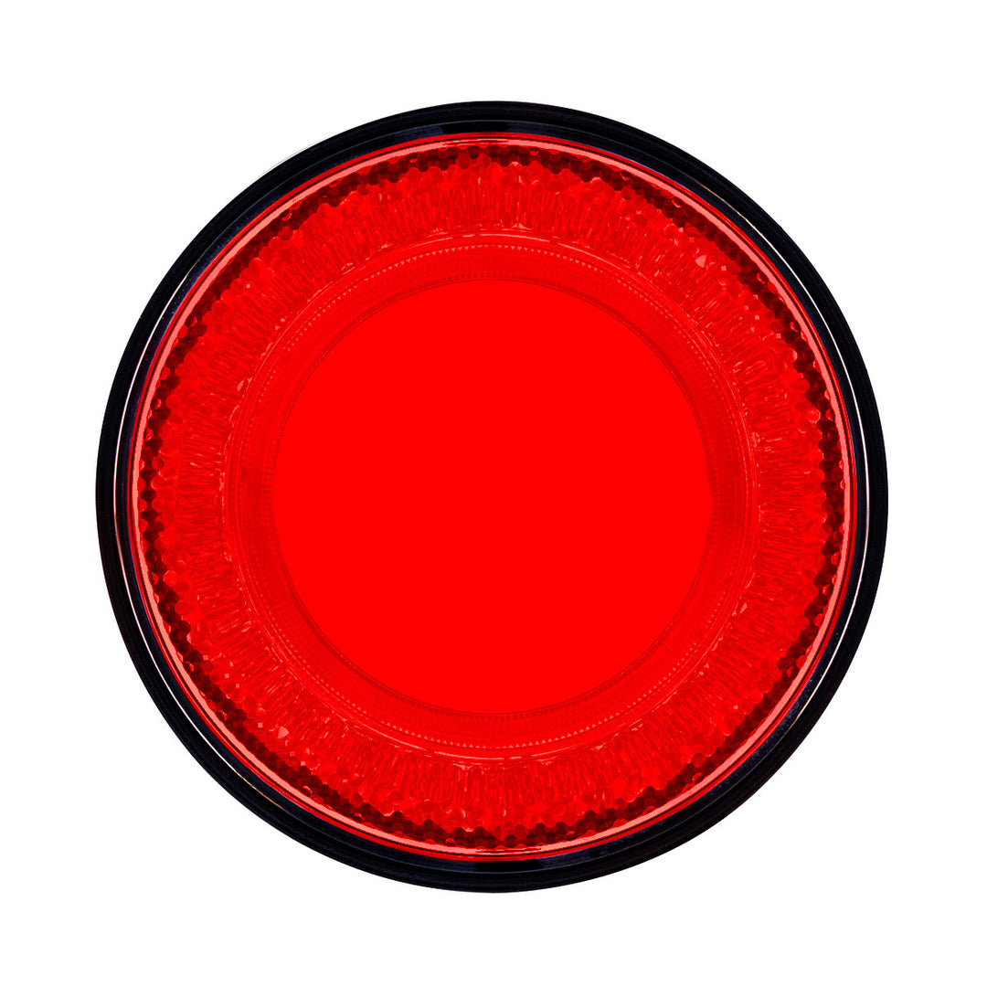 24 LED 4" Round Mirage Light (Stop, Turn &amp; Tail) - Red LED/Red Lens (Bulk)