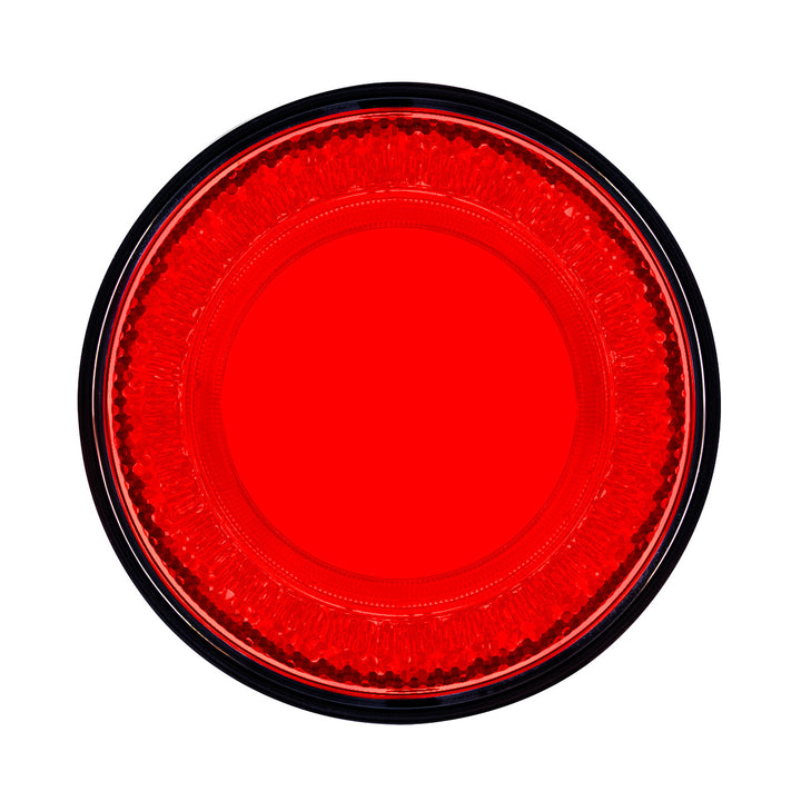 24 LED 4" Round Mirage Light (Stop, Turn &amp; Tail) - Red LED/Red Lens (Bulk)