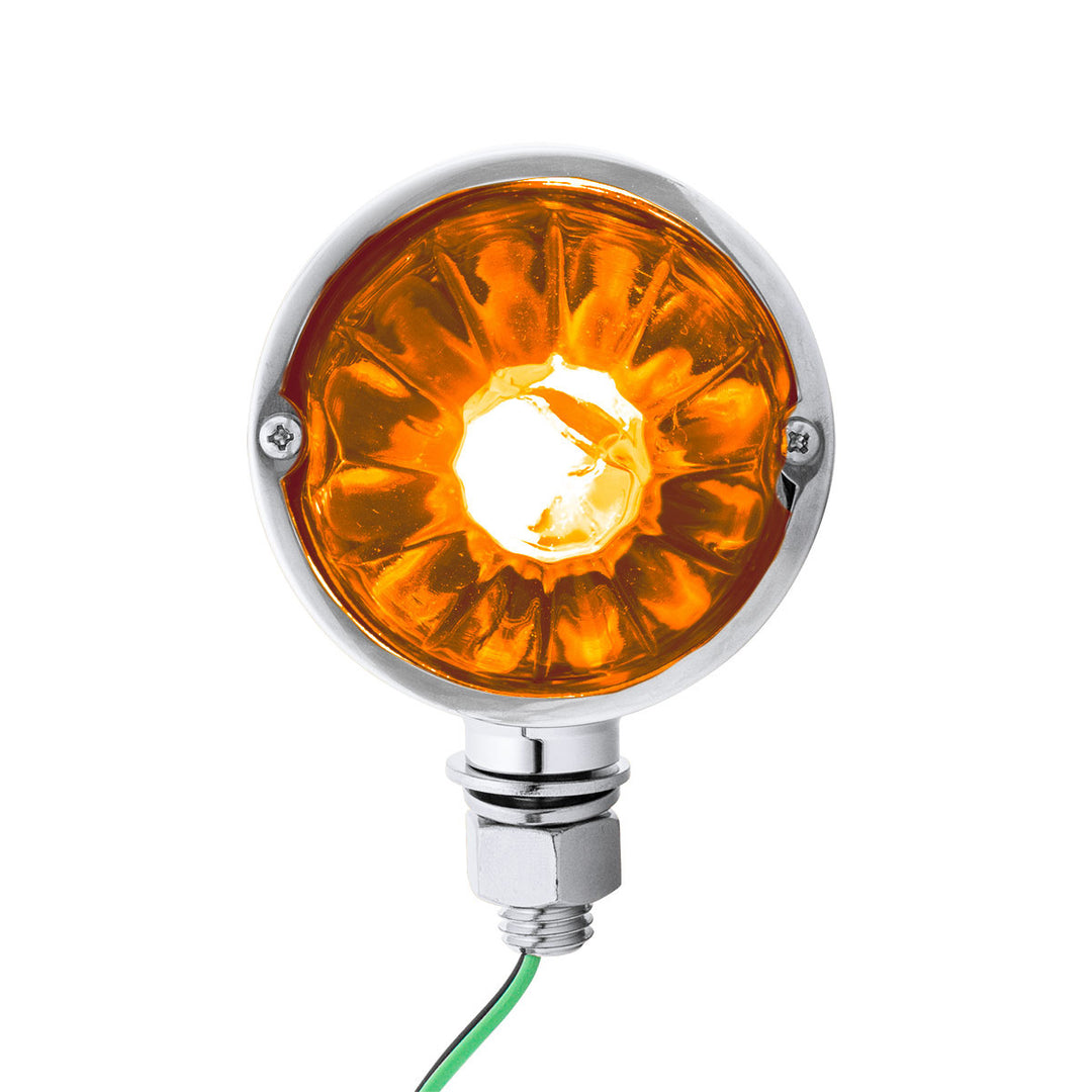 UltraBurst Chrome Double Face Glass Watermelon Light - Amber &amp; Red LED/Amber &amp; Red Lens