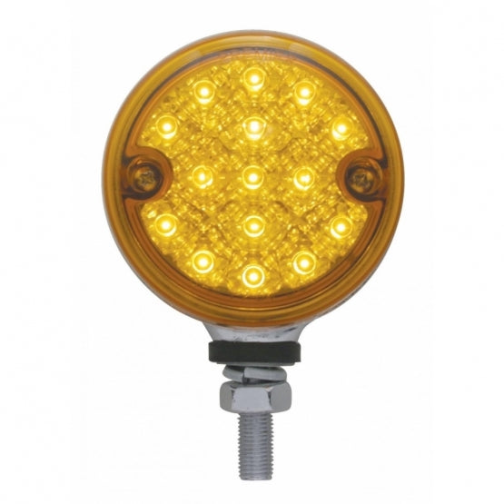 15 LED 3" Reflector Single Face Light - Amber LED/Amber Lens