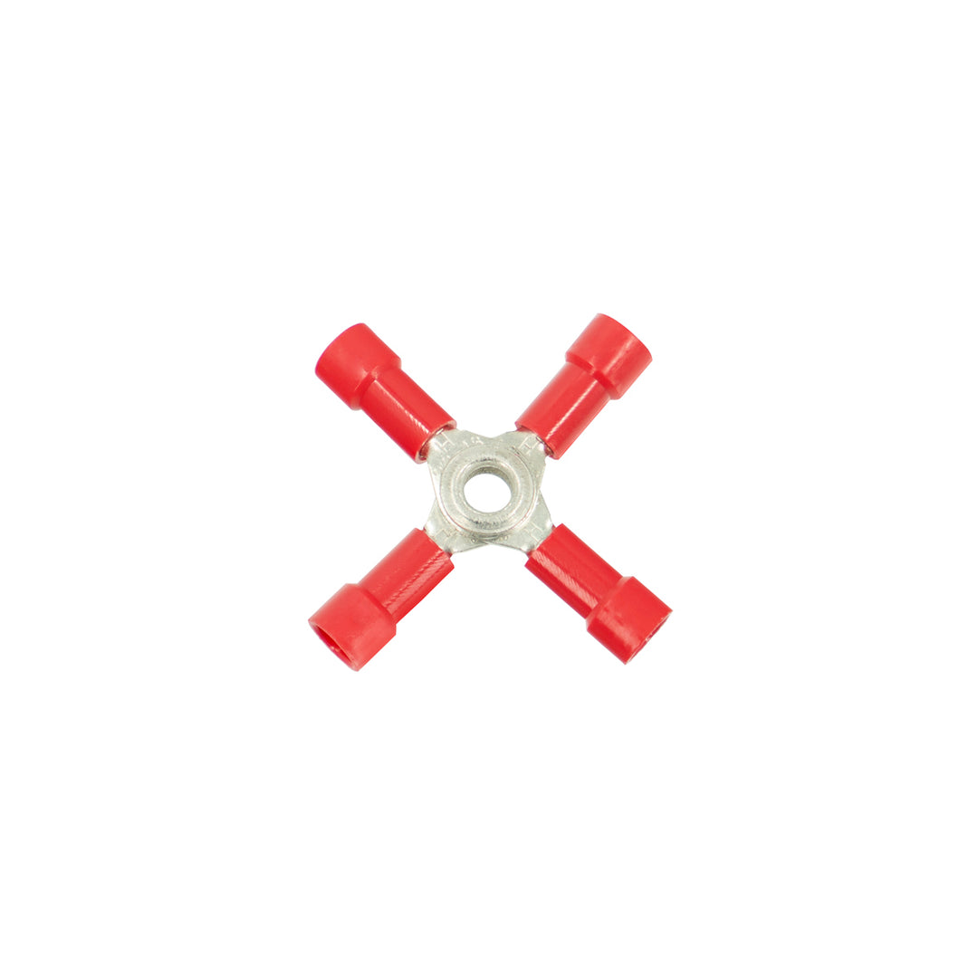 22-18 AWG 4 - Way (X) Vinyl Connector (4-Pack)