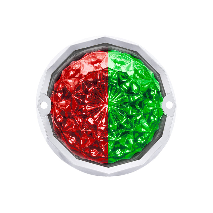 Double Fury 19 LED Dual Function Crystal Watermelon Light Kit With Bezel - Red &amp; Green LED/Clear Lens