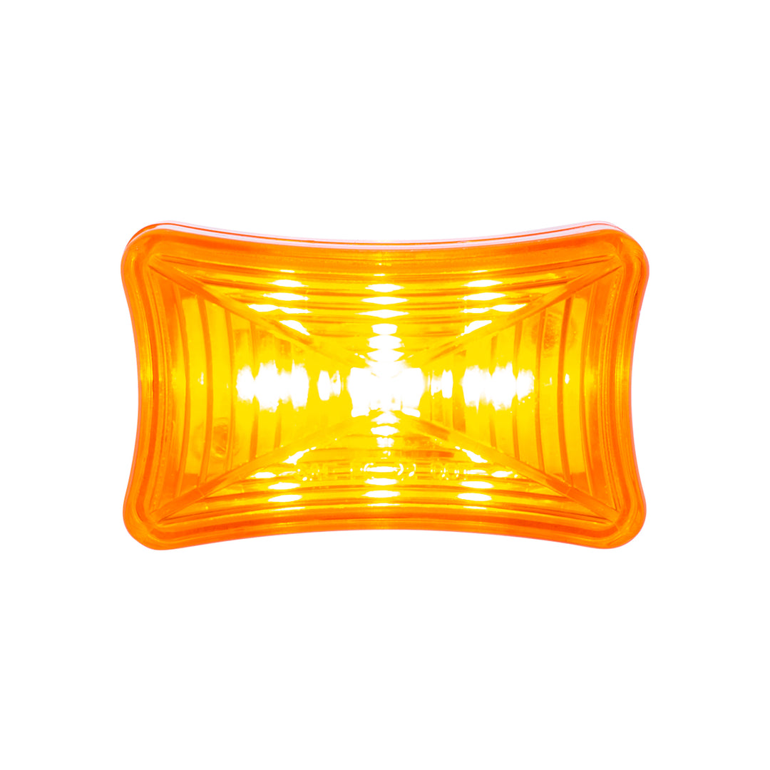 3 LED Rectangular Clearance/Marker Light - Amber LED/Amber Lens