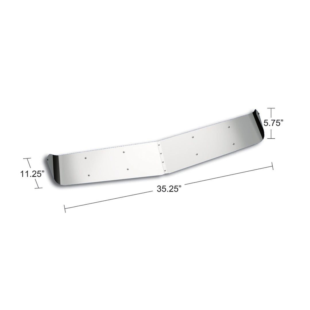 430 Stainless Plain Style Sunvisor For 2002-18 Western Star Constellation/4700 With OE Visor