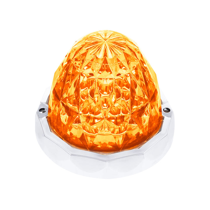 19 LED Dual Function Crystal Watermelon Light Kit With Bezel - Amber LED/Clear Lens