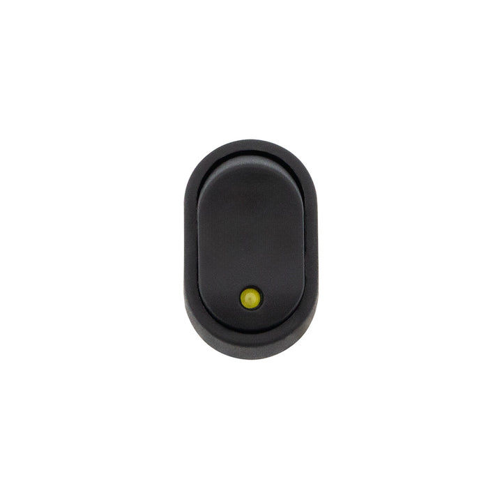 Amber LED Oval Rocker 16 Amp 12V On/Off 1/2" Dia. 1 Pc.