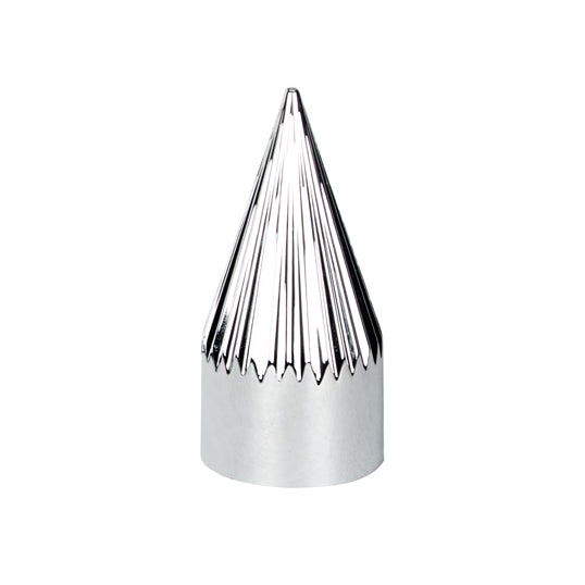 33mm x 4-3/8" Chrome Plastic Razor Nut Covers - Thread-On (60-Pack)