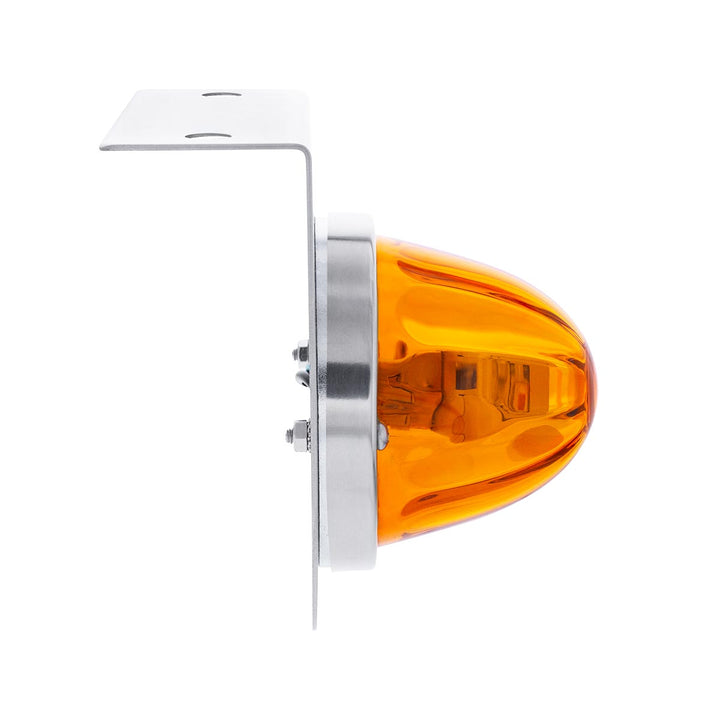 UltraBurst Glass Watermelon Light With Stainless Steel Light Bracket Kit - Amber LED/Amber Lens