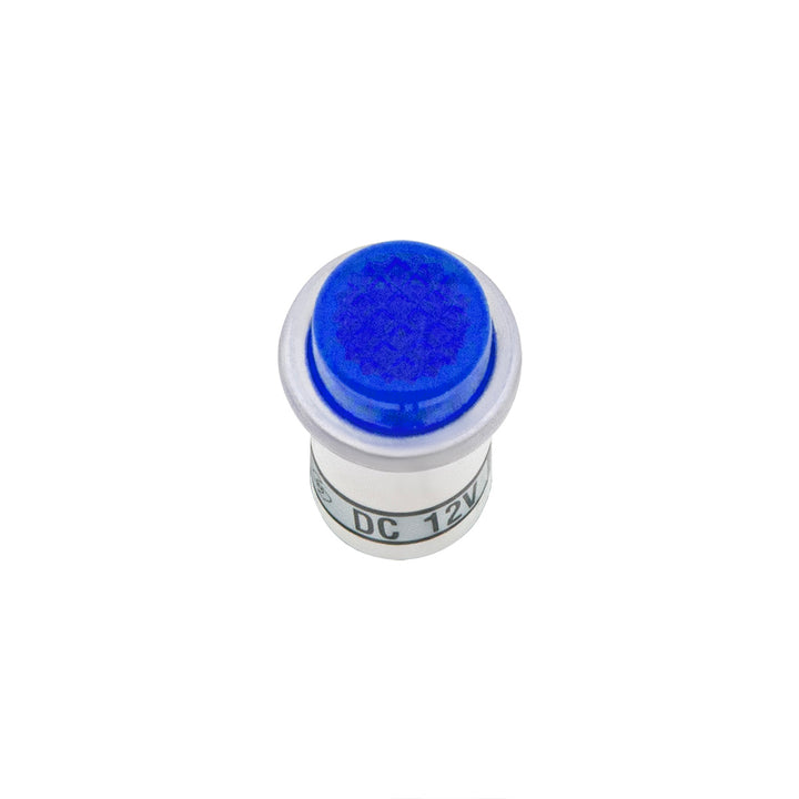 16 Amp 12V Blue Warning Light w/ 1/2" Panel Mount and Leads, 1 Pc.