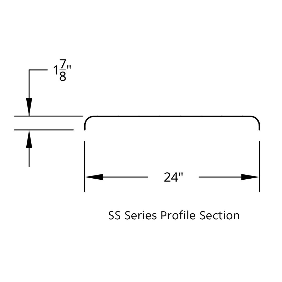 120" 430 Stainless Steel (16ga) Roll Formed Edge Smooth Full Fender 60" Spread - Stainless Steel Series (Pair)