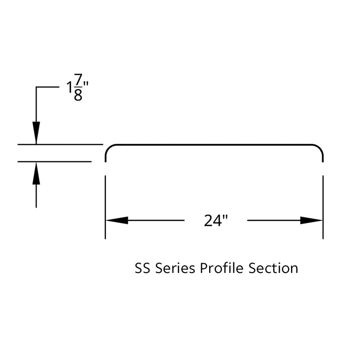 120" 430 Stainless Steel (16ga) Roll Formed Edge Smooth Full Fender 60" Spread - Stainless Steel Series (Pair)