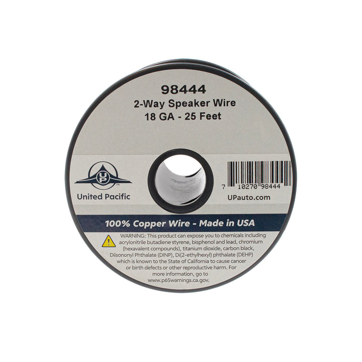 Speaker Wire Bonded - 18 AWG 2 - Way, PVC Insulated Copper Wire 25 Ft.