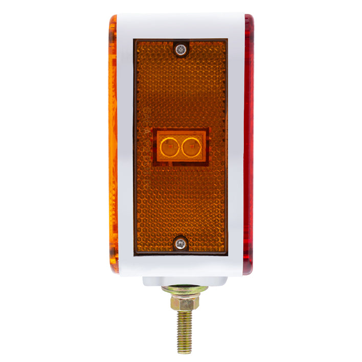 52 LED Double Stud Double Face Turn Signal Light (Passenger) - Amber &amp; Red LED/Amber &amp; Red Lens