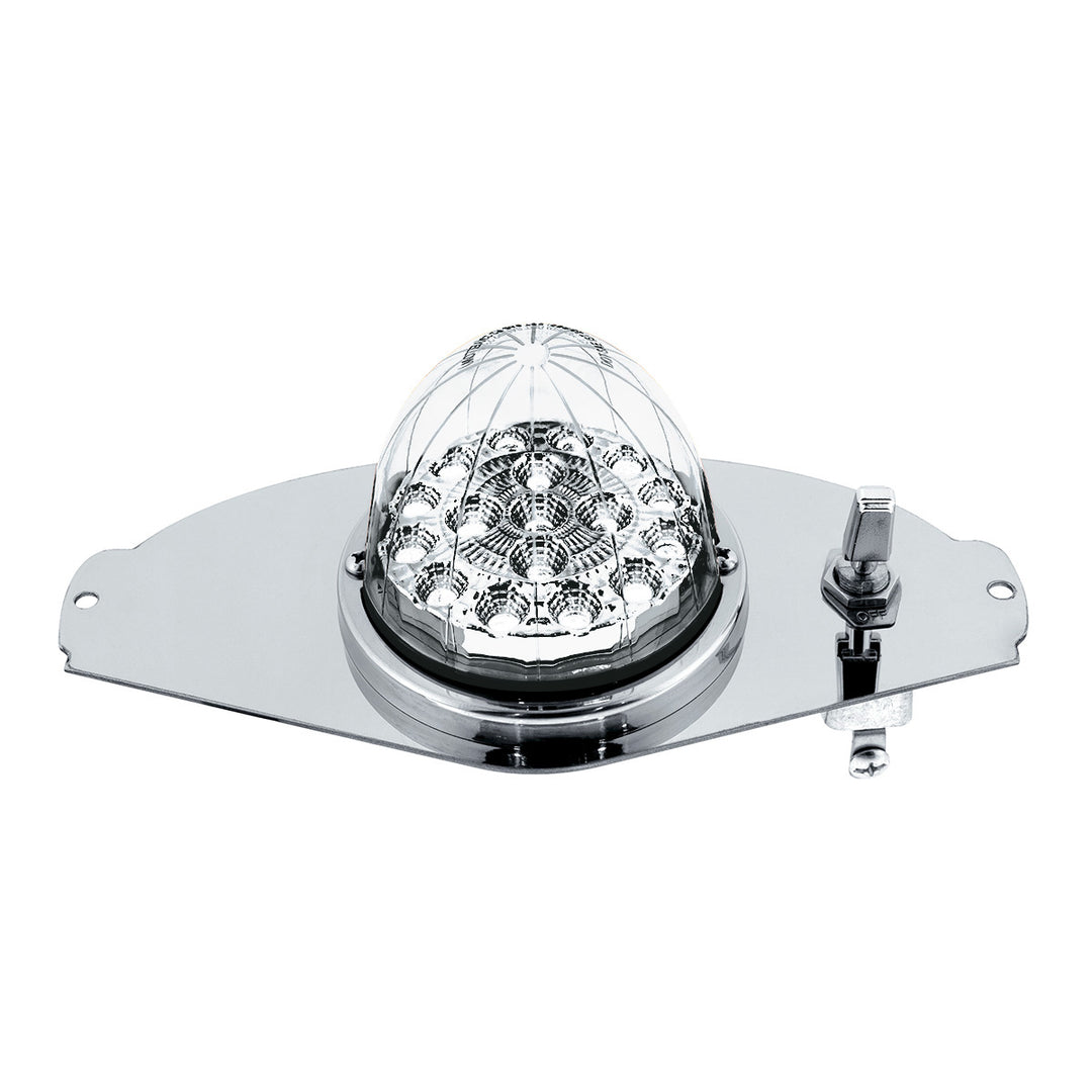 304 Stainless Steel Above Door Dome Light Kit W/ 17 LED Double Fury Watermelon For 2008-2017 FL Cascadia - Red &amp; White LED