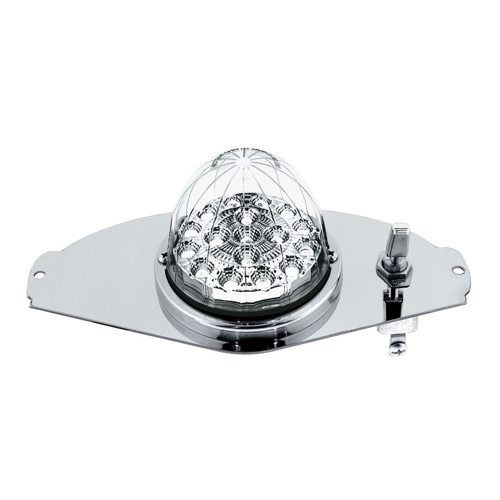 304 Stainless Steel Above Door Dome Light Kit W/ 17 LED Double Fury Watermelon For 2008-2017 FL Cascadia - Red &amp; White LED