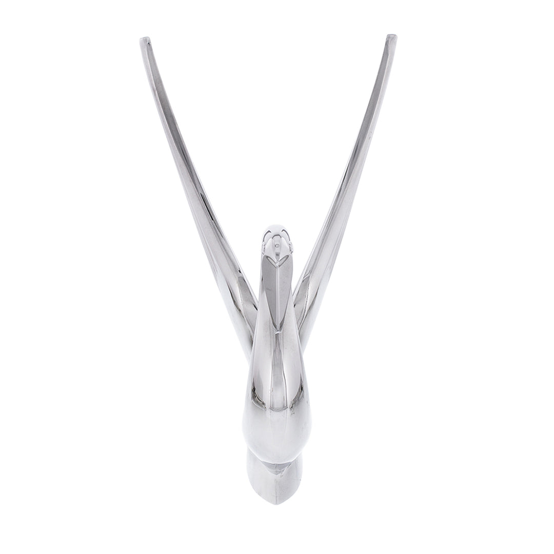 Die-Cast Swan Hood Ornament - Chrome