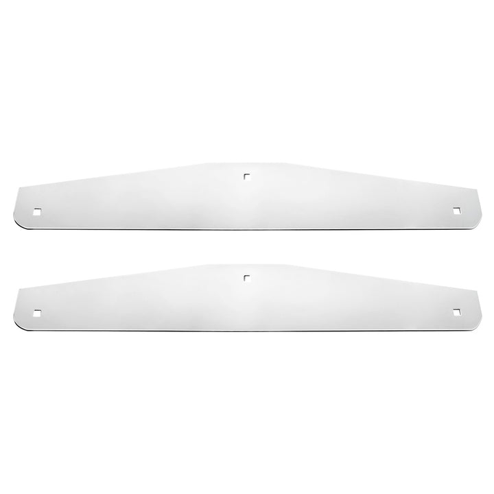 4" x 24" Chrome Standard Bottom Mud Flap Plate - Bolt Thru (Box of 2)