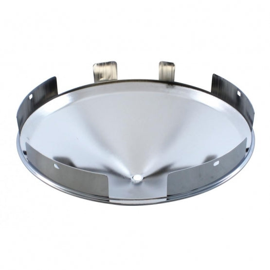 6 Uneven Notched Stainless Front Hubcap With Gun Cylinder Spinner - 1" Lip