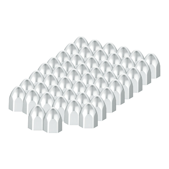 1/2" x 15/16" Chrome Plastic Bullet Nut Cover - Push-On (50-Pack)