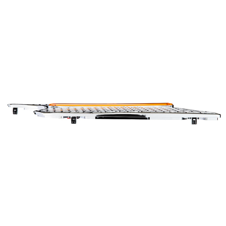 Chrome Air Intake Grille With LED GloLight For 2012-2021 Peterbilt 579 (Passenger) - Amber LED/Amber Lens