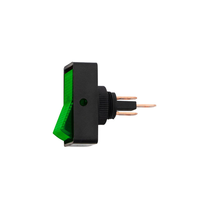 Green Illum Jumbo Rocker 16 Amp 12V S.P.S.T. On/Off 1 Pc.