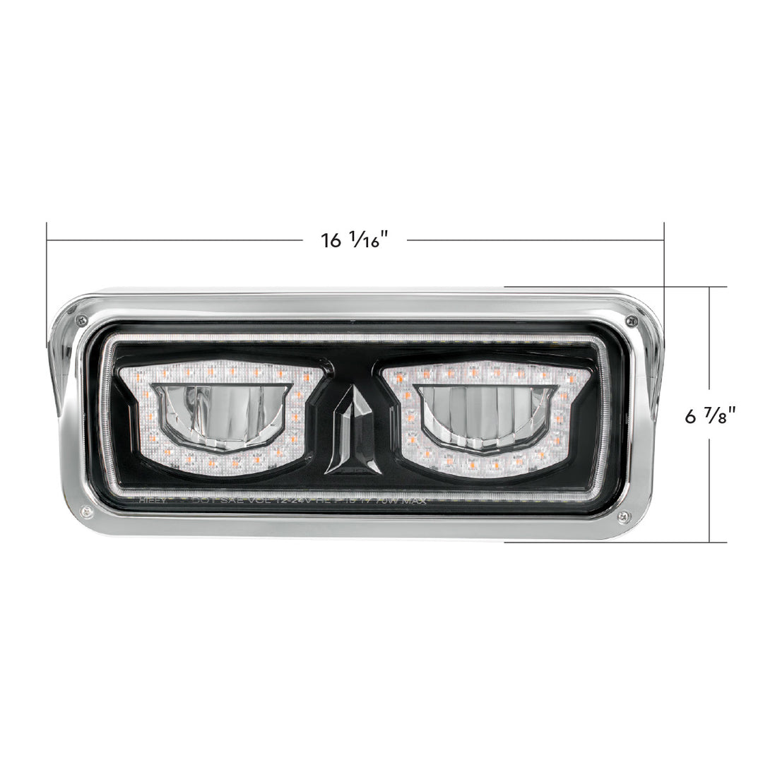 High Power Blackout LED Headlight With Turn Signal And Position Light - Passenger