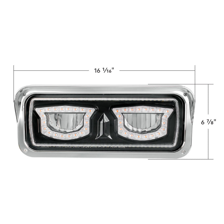 High Power Blackout LED Headlight With Turn Signal And Position Light - Passenger
