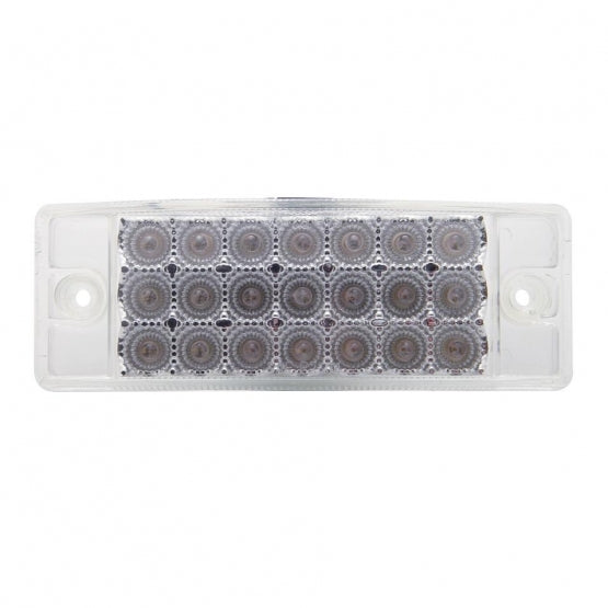 21 LED Reflector Rectangular Light (Clearance/Marker) - Amber LED/Clear Lens (Bulk)