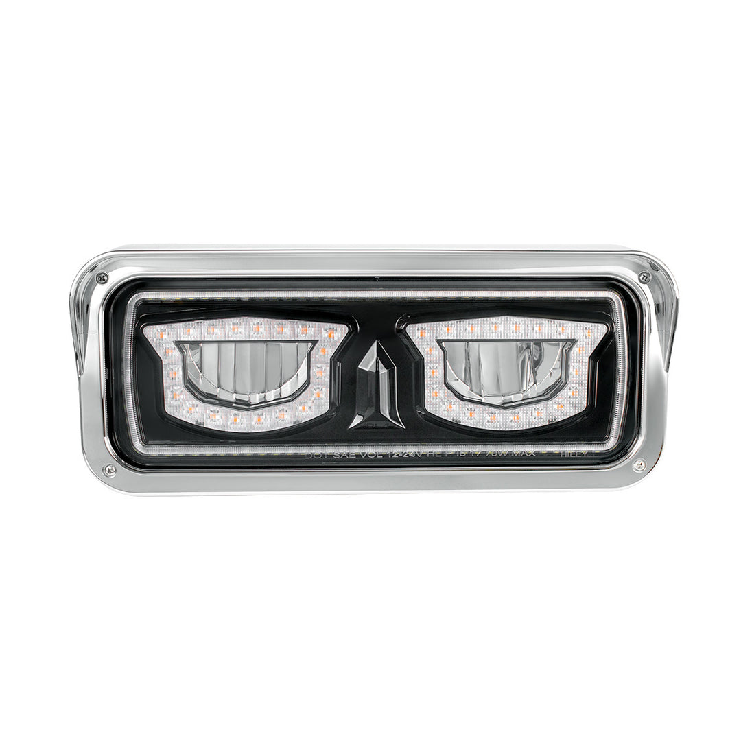 High Power Blackout LED Headlight With Turn Signal And Position Light - Driver