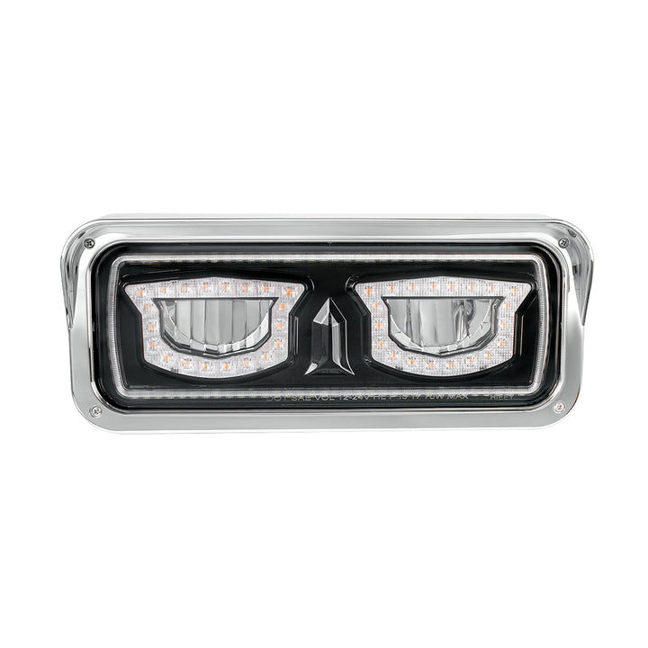 High Power Blackout LED Headlight With Turn Signal And Position Light - Driver