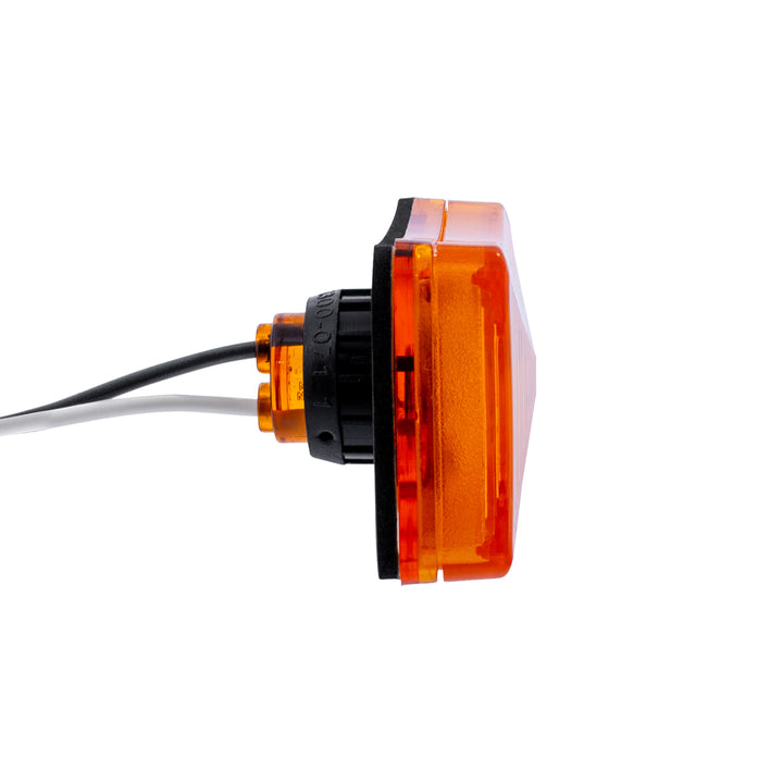 3 LED Rectangular Clearance/Marker Light - Amber LED/Amber Lens