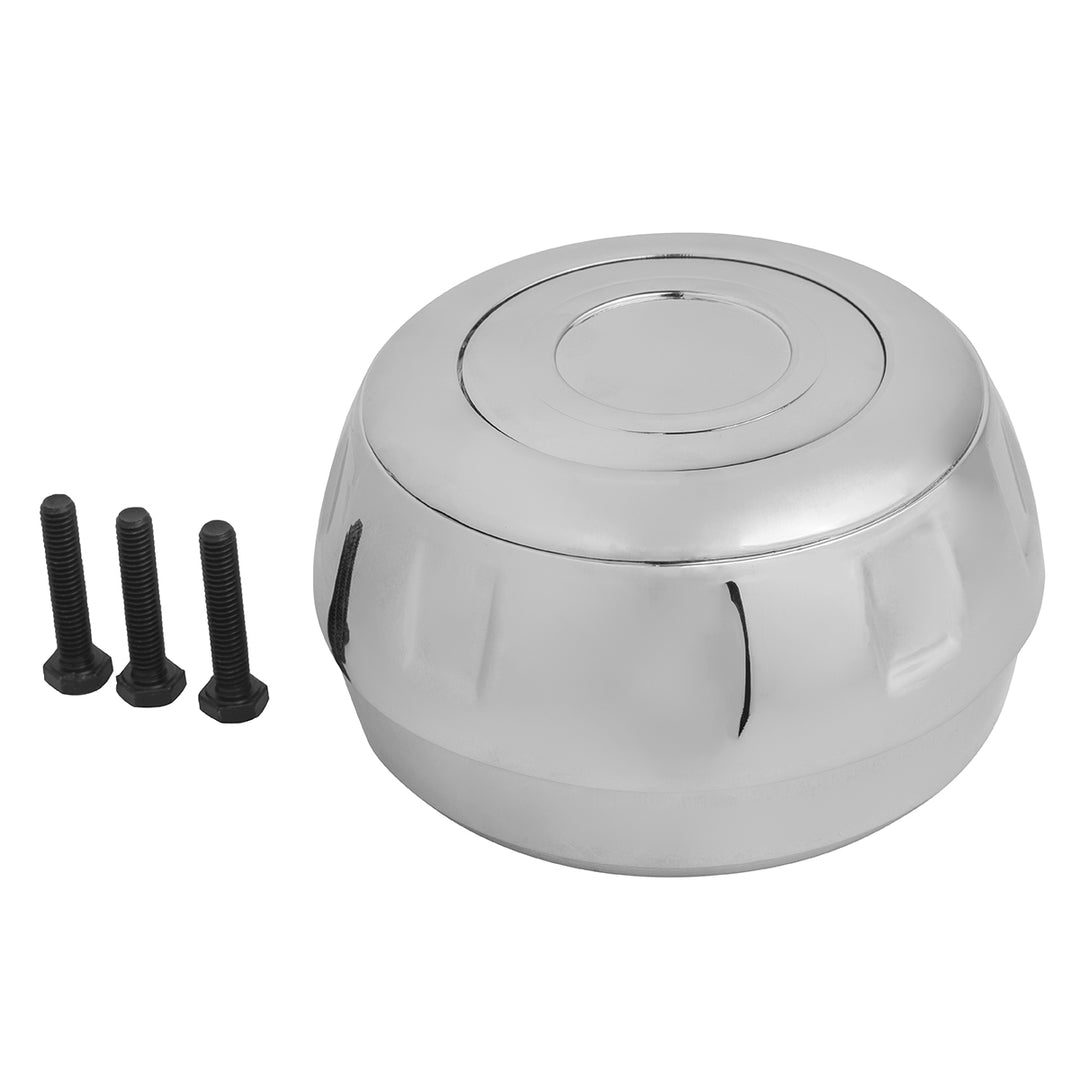Chrome Steering Wheel Hub &amp; Horn Button Kit For Peterbilt (2006+) &amp; Kenworth (2003+)