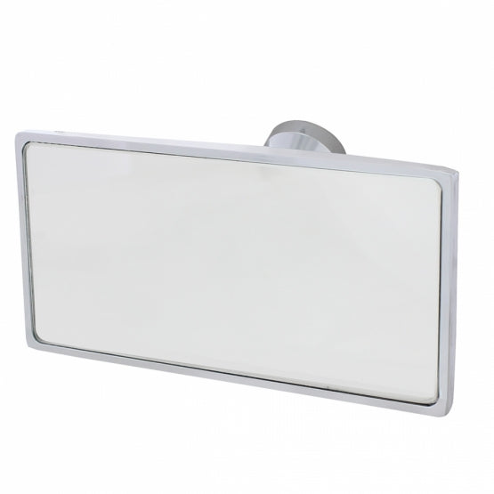 Rectangular Chrome Plated Aluminum Interior Rear View Mirror With Glue - On Mount