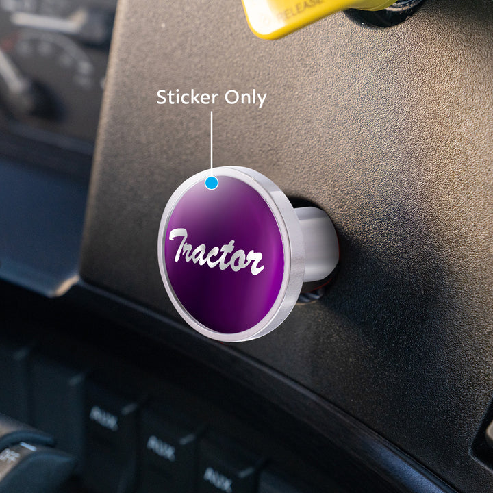 "Tractor" Glossy Air Valve Knob Candy Color Sticker - Candy Purple