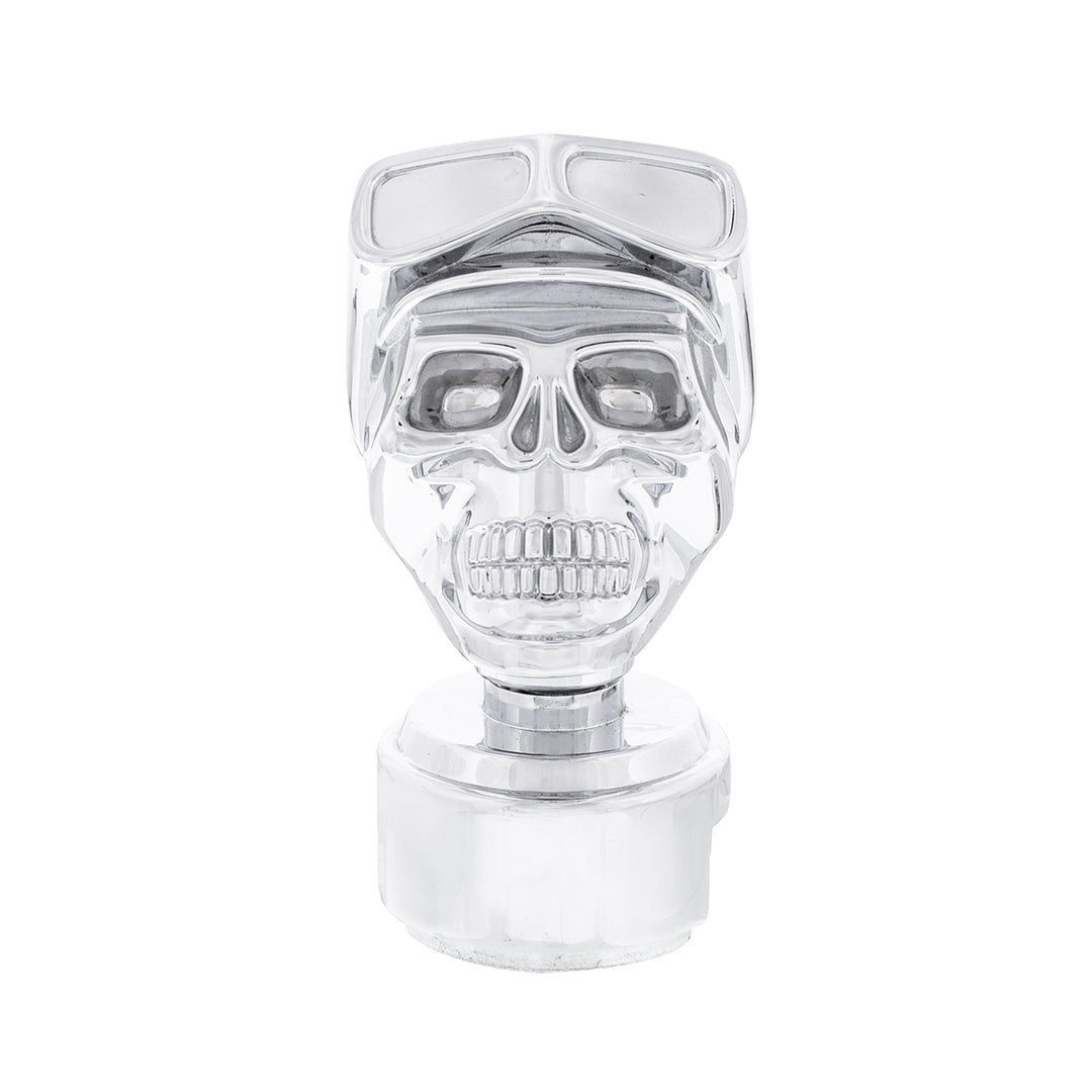 Skull Biker Gearshift Knob With 13/15/18 Speed Adapter - Chrome