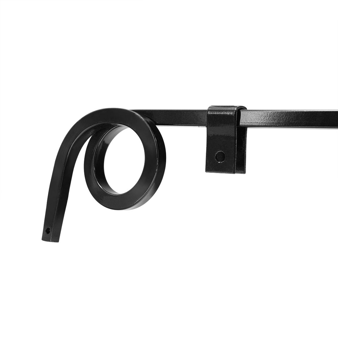 Black Angled Mud Flap Hangers With Mounting Hardware - 1 Coil (Pair)