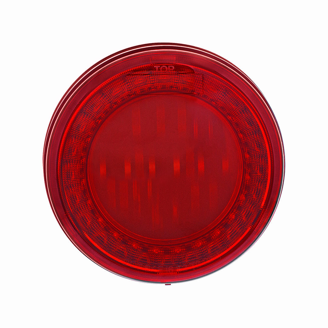 30 LED 4" Round Lumos Light I - Series (Stop, Turn &amp; Tail) - Red LED/Red Lens