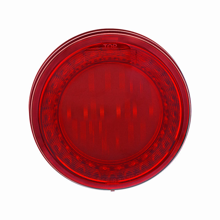 30 LED 4" Round Lumos Light I - Series (Stop, Turn &amp; Tail) - Red LED/Red Lens