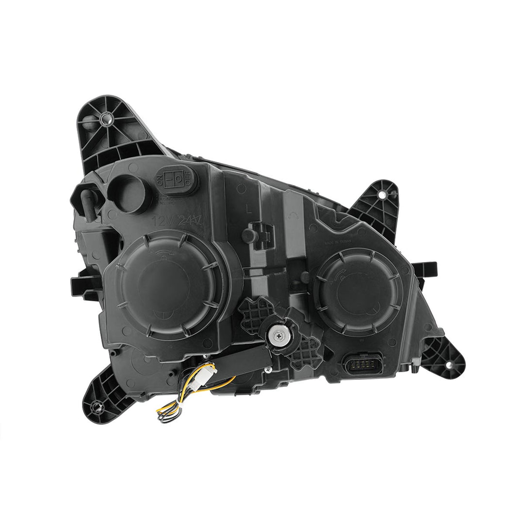 Chrome Projection Headlight With LED Position Light &amp; Sequential Signal For 2012-2021 Peterbilt 579 - Driver