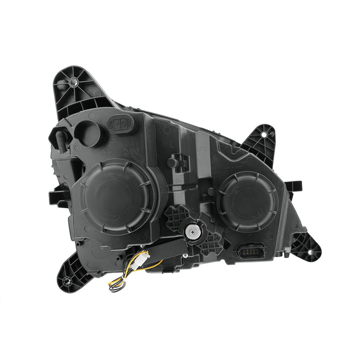 Chrome Projection Headlight With LED Position Light &amp; Sequential Signal For 2012-2021 Peterbilt 579 - Driver