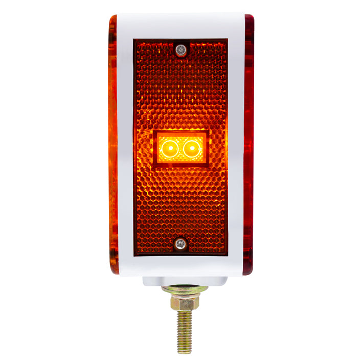 52 LED Double Stud Double Face Turn Signal Light (Driver) - Amber &amp; Red LED/Amber &amp; Red Lens